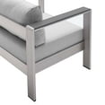 thumbnail image 4 of Ergode Shore Sunbrella Fabric Aluminum Outdoor Patio Armchair - Silver Gray, 4 of 5
