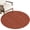 Rust red, variant on Washable Round Rugs 3ft Brick Red Circle Rug Non-Slip Soft Non-Shedding Low-Profile Pure Color Stripes Linen Texture Modern Simple Small Area Rug Carpet for Living Room Bedroom Dining Room Home Decor