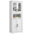 thumbnail image 2 of Ataucjin Bathroom Cabinet, Tall Kitchen Pantry Cabinet with Doors and Adjustable Shelf, Freestanding Floor Storage Cabinet for Living Room, Laundry Room, Home Office, 2 of 7