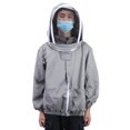 thumbnail image 3 of Beekeeping Protective Veil Jacket Bee Suit Smock Double Zippers Beekeeper Accessory for Long Term Use, 3 of 7
