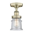 thumbnail image 3 of Innovations Lighting  Canton - 1 Light 5" Semi-Flush Mount Antique Brass/Seedy, 3 of 5