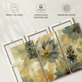 thumbnail image 6 of Elephant Stock Secret Garden Blooms Wall Art - Horizontal Multi Panel Canvas - Living Room Wall Decor - Abstract Multi Panel - Blue And Yellow Decor By Silvia Vassileva - 38" x 24", 6 of 8