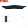 thumbnail image 4 of CHYVARY 10x7 ft Outdoor Patio Rectangle Market Umbrellas, Aluminum Frame Table Umbrella for Patio, Deck and Pool,Navy Blue, 4 of 9