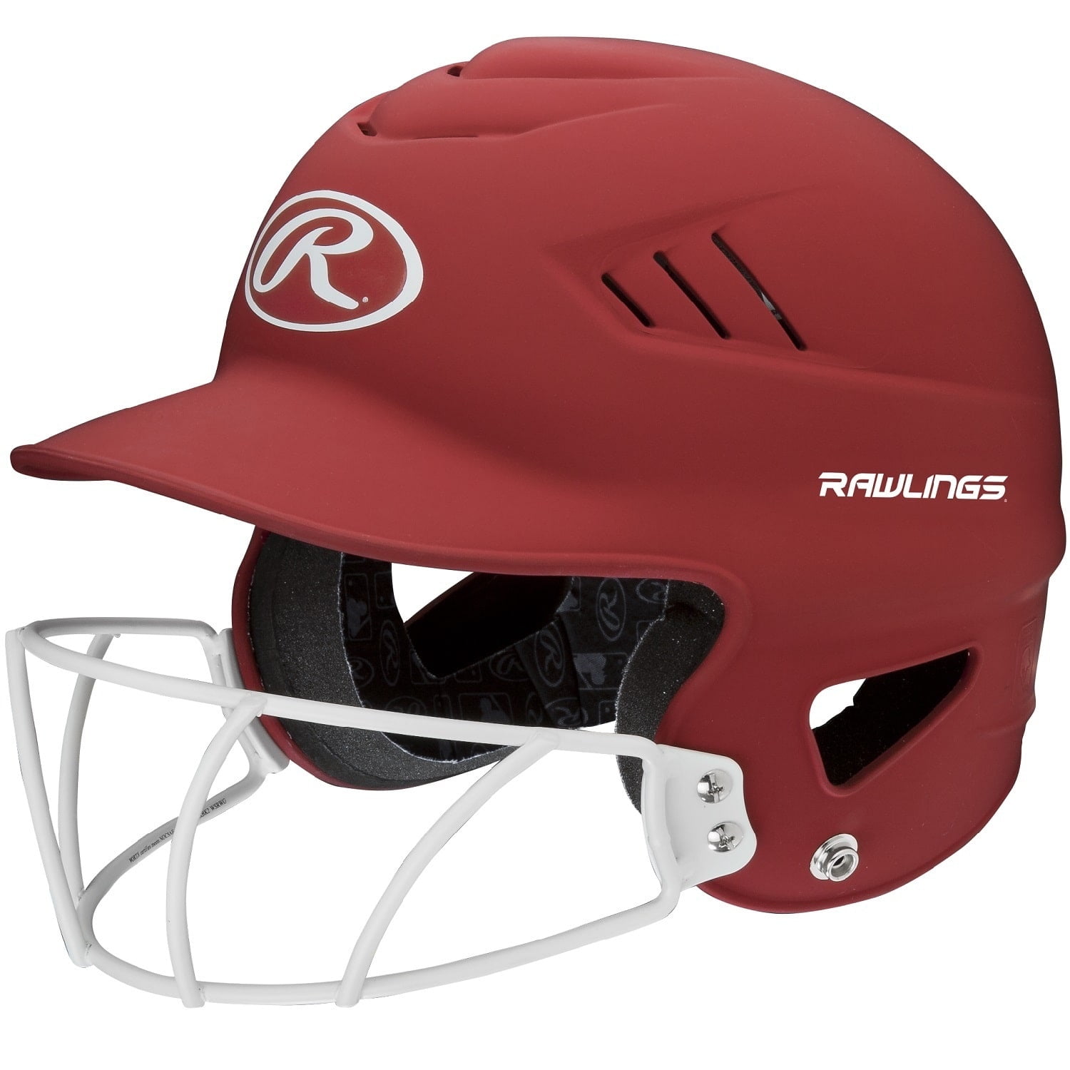 Rawlings Coolflo/Vapor OSFM Softball Batting Helmet with Face Guard, Metallic Pink