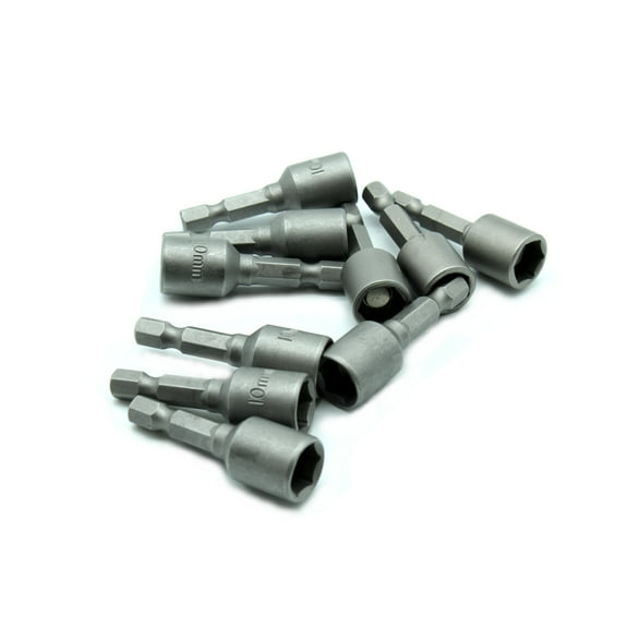TMAX 10 pc Impact Ready Nut Driver 10 mm (25/64Inch) Magnetic S2 Steel Nutsetter Set 1/4 Inch Shank