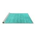 thumbnail image 2 of Ahgly Company Machine Washable Indoor Rectangle Oriental Turquoise Blue Industrial Area Rugs, 2' x 4', 2 of 4