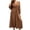 summer dresses-Coffee, variant on Brilliant Dresses for Women Plus Size Elegant Women's Spring Summer Solid Color V-Neck Pleated Dress Long Skirt Black L