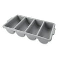thumbnail image 2 of Cutlery Bin, 4 Compartments, 11.5 x 21.25 x 3.75, Plastic, Gray, 2 of 6