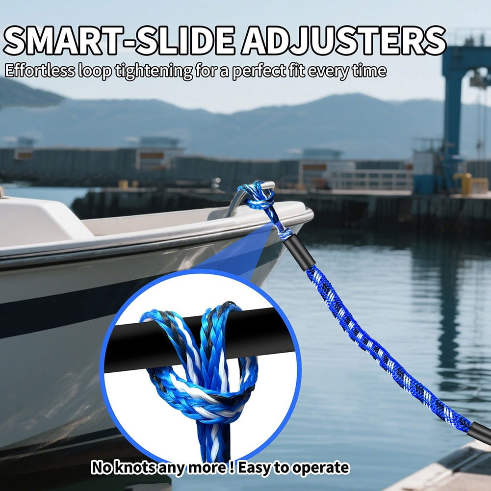 CENL Brand New Bungee Dock Line Mooring Rope Boat Dock Rope Anchor Buddy Boat Accessories For Kayak Jet Ski Pontoon Stretch 4'-5.5'