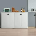 thumbnail image 6 of Giantex 2 Door Storage Base Cabinet, Freestanding Floor Cabinet, Kitchen Cupboard Storage Organizer, White, 6 of 8