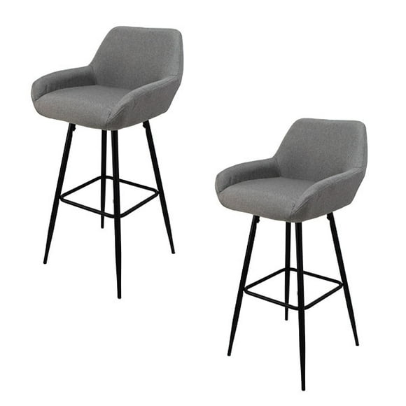 Set de 2 Bancos Altos Mundo In Aarau Gris
