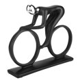 thumbnail image 1 of Escultura abstracta moderna artesanal, figura deportiva, estatua, arte tallado, figura de resina (ciclista), 1 of 9