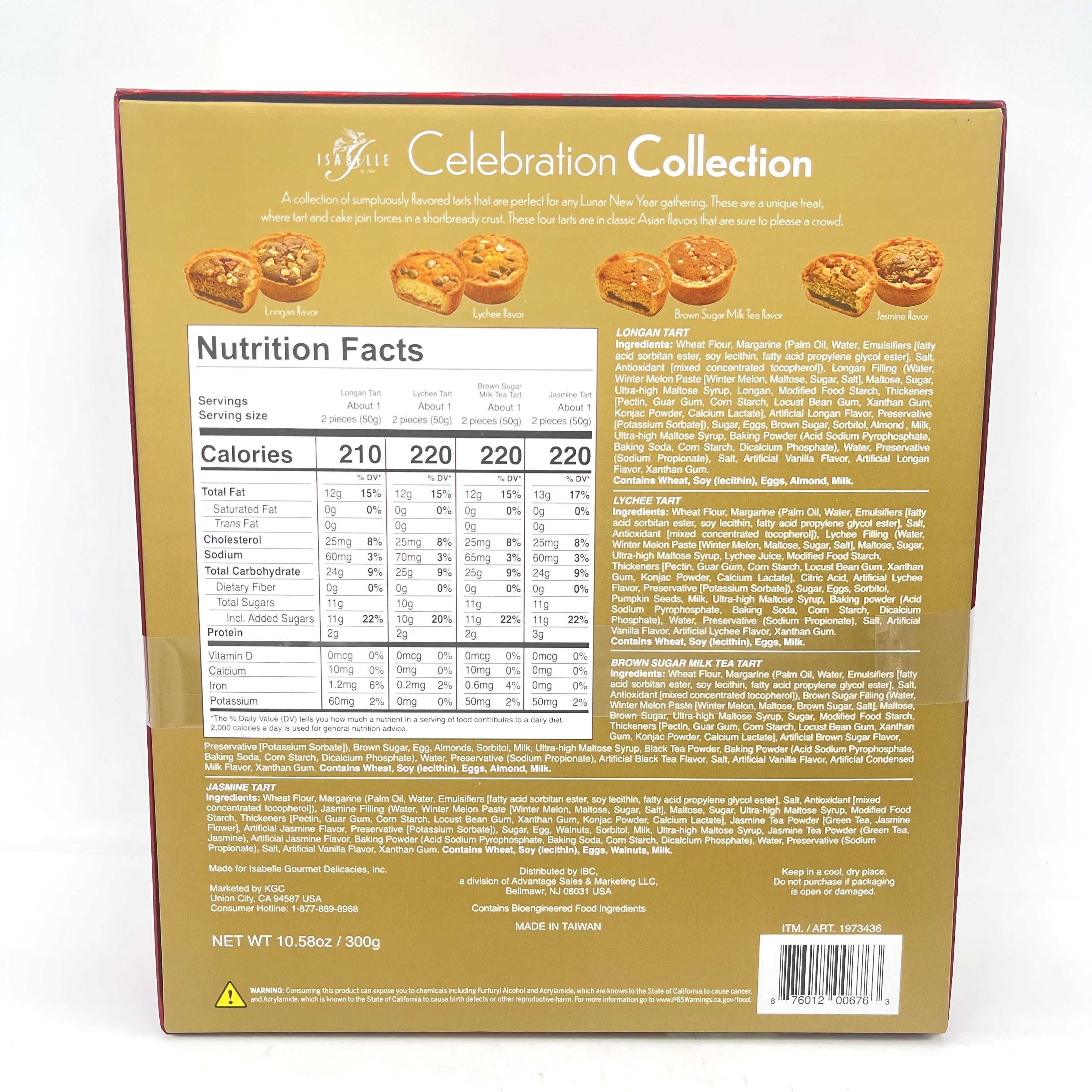 Isabelle Celebration Collection- Sumptuously Flavored Tarts 10.58oz