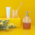 thumbnail image 1 of SuChun Blue Juice Large Capacity Glass Style Soap Dispenser Bottle Refillable Cosmetic Lotion Container For Shampoo Body Wash And Lotion And Design For Home Clear, 1 of 4