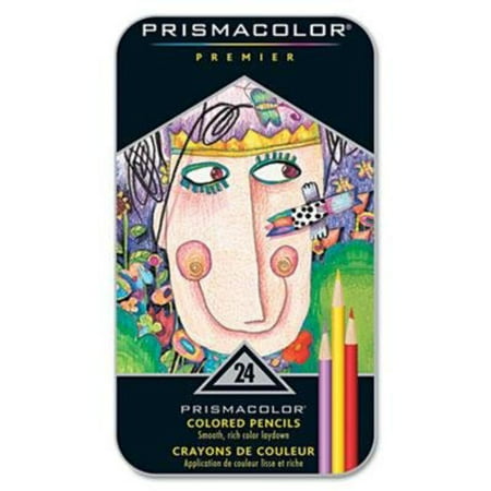 Premier Colored Woodcase Pencils, 24 Assorted Colors/Set, Total 2 Sets, Artist-quality colored pencils. High quality pigment for rich color saturation. This.., By Sanford -  Prismacolor