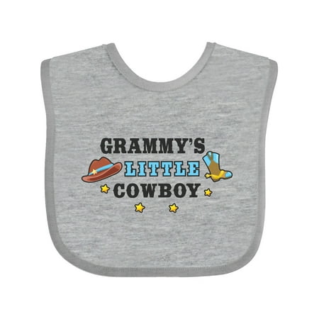 

Inktastic Grammys Little Cowboy with Cowboy Hat and Boots Gift Baby Boy Bib