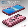 thumbnail image 4 of Decase Shockproof Rugged Case with Built-in Ring Kickstand & 360° Full Protection Anti-Scratch Privacy Slide Cover for Samsung Galaxy A54 5G,Magnetic Car Mount Compatible, Card Slot Design,B, 4 of 11