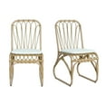 thumbnail image 4 of Outdoor PE Wicker Dining Chairs with Washable Cushion Set of 2, Outdoor Rattan chairs for Backyard, Poolside, Garden,Patio, 4 of 9