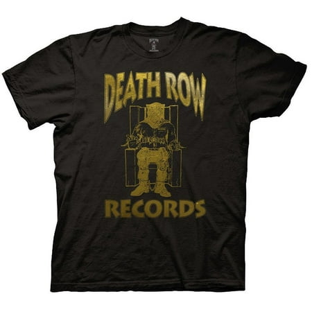 Death Row Records Foil Logo Adult Black T-shirt (Best Death Metal Logos)