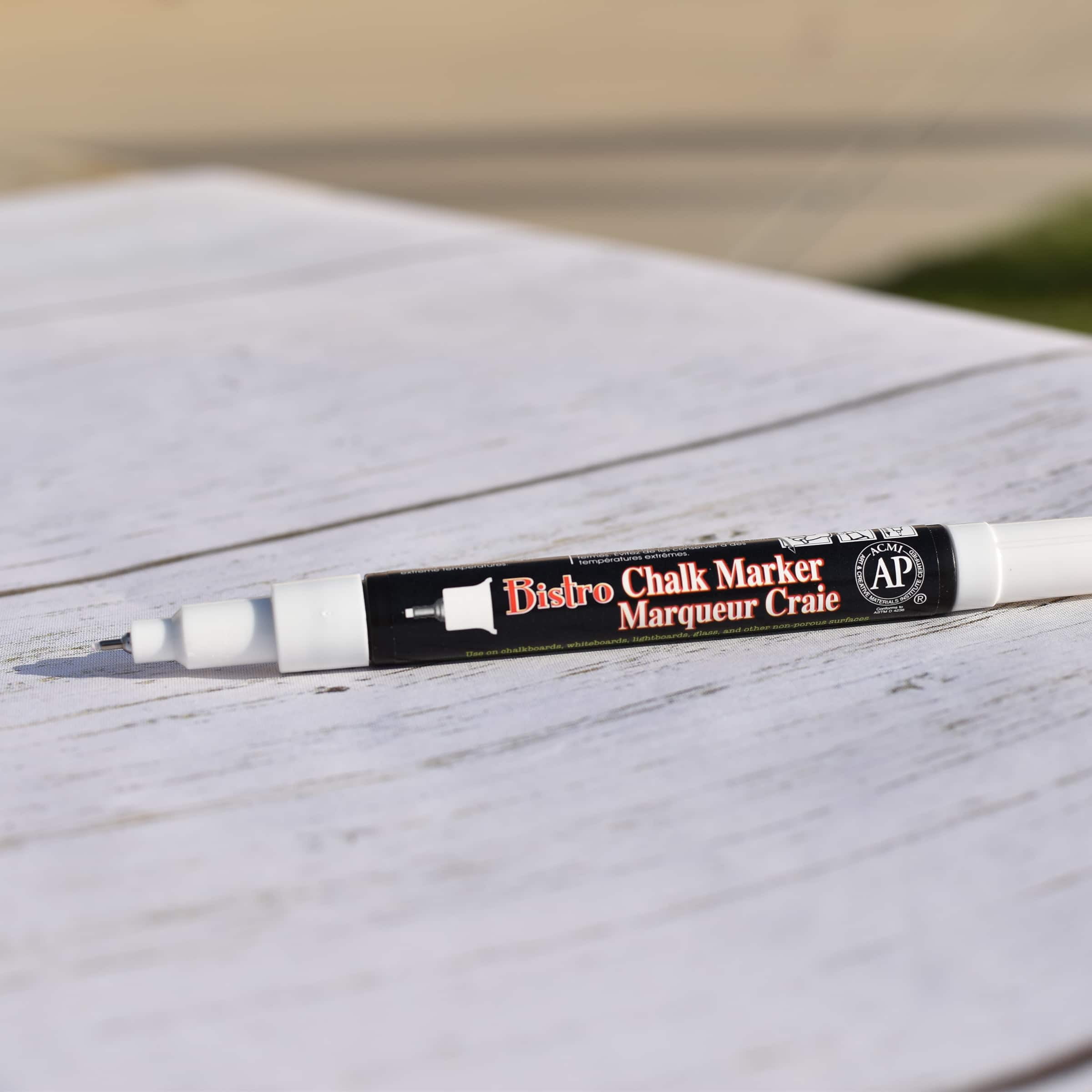 Marvy Uchida Bistro White Extra-Fine Chalk Marker, 12 Pack
