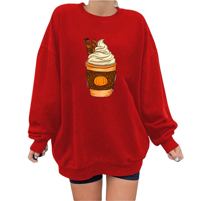 Ichuanyi liquidación de halloween de halloween halloween estampado holgazanería blusa de manga larga redonda de cuello redondo ICHUANYI WER202308216126