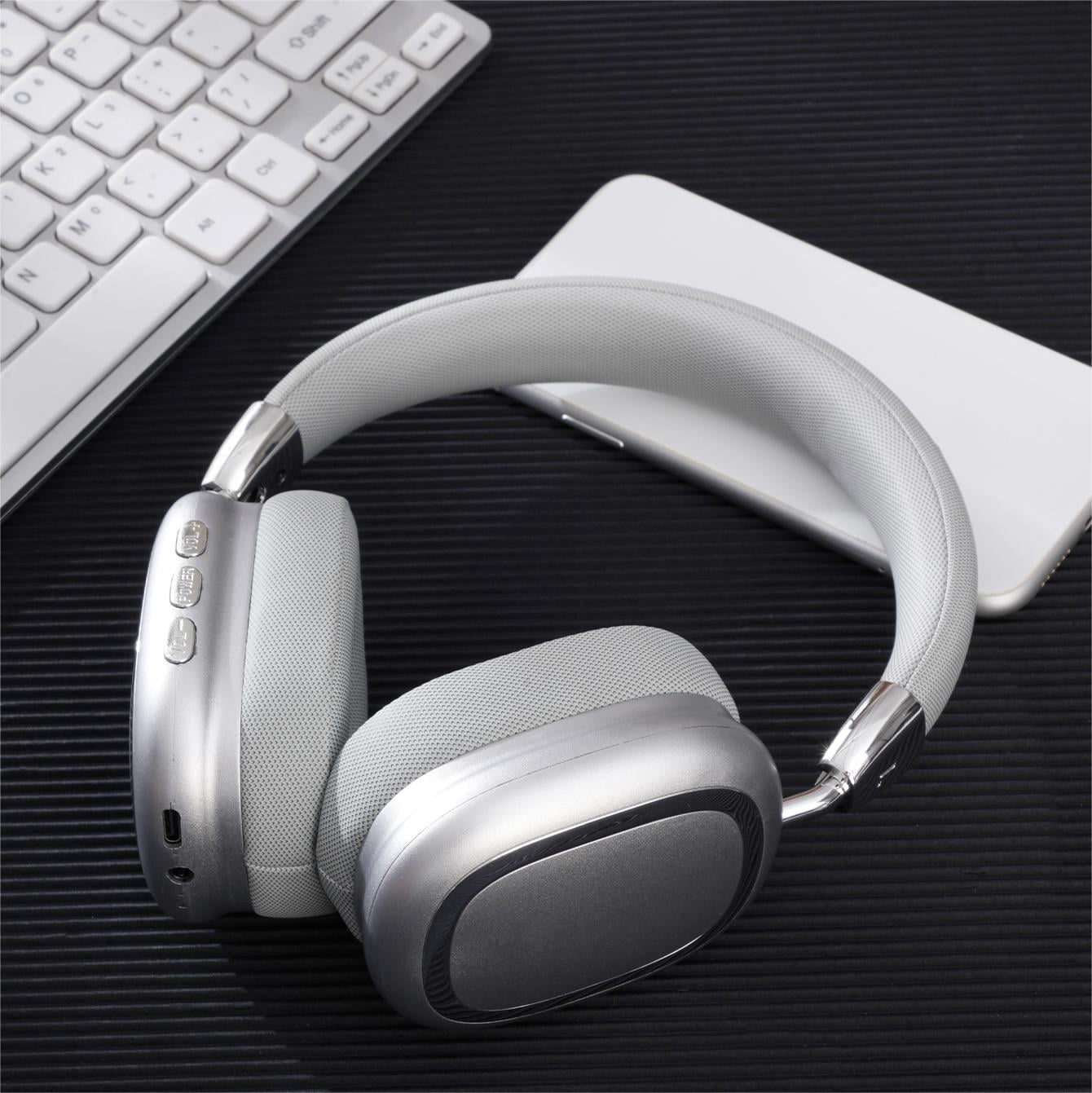 SYGTA Wireless Headphones Bluetooth,over Ear Headphones with Microphones for iOS/Android,Silver - Walmart.com SYGTA Wireless Headphones Bluetooth,over Ear Headphones with Microphones for iOS/Android,Silver - Walmart.com