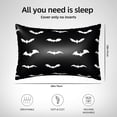 thumbnail image 2 of Satin Pillowcase for Hair and Skin, cute bats cool black Soft and Cooling Similar to Silk Pillow Cases Standard Size 20x30 inches, Pillow Covers with Hidden Zipper, Gifts for Women Men, 2 of 7