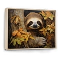 thumbnail image 2 of Designart "Serenity Sloth Resting on a Branch II" Animals Floater Framed Wall Decor, 2 of 7
