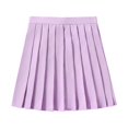 thumbnail image 3 of RUTAYY Women Casual Pleated Skirt Versatile Mini Skirt For Daily Wear Work Study Party Dance With Color Block Design Solid Color Smocked Boho Pleated Skirts, 3 of 3