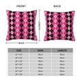 thumbnail image 2 of Honeii pink and black argyle Print Throw Pillow, Square Decorative Pillow Forms Soft Fluffy Plump Pillow Decorative Pillow Inserts,Couch Pillows-22"x22", 2 of 7
