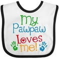 thumbnail image 3 of Inktastic My Pawpaw Loves Me Boys or Girls Baby Bib, 3 of 4