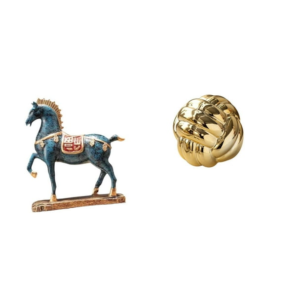 Figura de caballo,Figura de caballo Escultura animal coleccionable,Adorno de centro de mesa con estatua de caballo de resina,Figura de cerámica,Figura de cerámica con forma de bola de hilo y