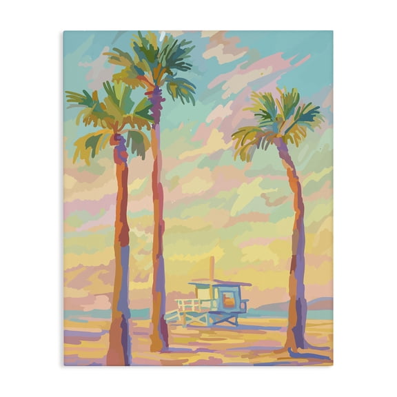 Stupell Industries Coastal Beachside Palms Abstraction Canvas Art, 16 x 20, by Amelia Noyes