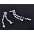 thumbnail image 2 of Crystal Elements Clear Multi-Strand Wave Shapes Necklace Earring Set, 2 of 4