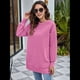 thumbnail image 5 of Sudaderas para Mujer, Sudaderas de Cuello Redondo de A , Suéteres Casuales Holgados, Conjuntos Cómodos de Otoño. Vino Tinto L, 5 of 9