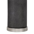 thumbnail image 4 of 27 Inch Ceramic Table Lamp, Faux Leather Wrapped, Dimmer, Gray- Saltoro Sherpi, 4 of 5