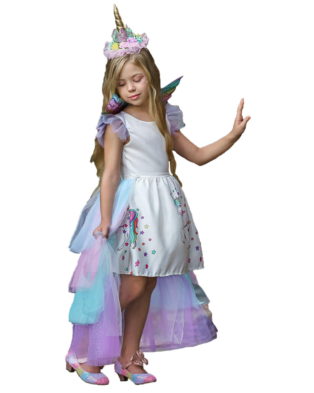 MBG Girls Unicorn Dress Princess Tutu 