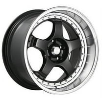 1 Konig 18x8 5X100 42 97B SSM Gloss Black with Machined Lip Wheel Rim