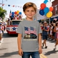 thumbnail image 2 of Hihipz Big Boys 4Th Of July T-Shirt America's 250Th Anniversary USA Flag Print Short Sleeve Crew Neck Patriotic Tee, 2 of 4