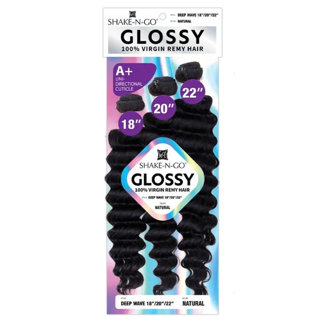 Shake N Go Glossy 100% Virgin Remy Hair Weave - DEEP WAVE