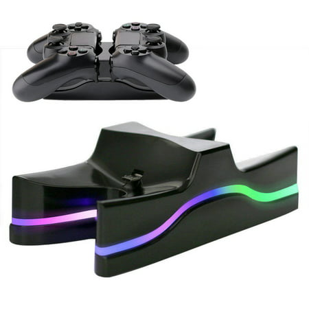 Dual PS4 Controller Charger Dual USB Charging Dock Station Stand for Sony Playstation 4 PS4 Controller LED Docking Cradle with Charging