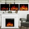 thumbnail image 7 of KISSAIR Electric Fireplace Mantel Package Wooden Surround Firebox Electric Fireplace Heater with Logs, Adjustable Led Flame, Remote Control, 750W-1500W, White, 7 of 7