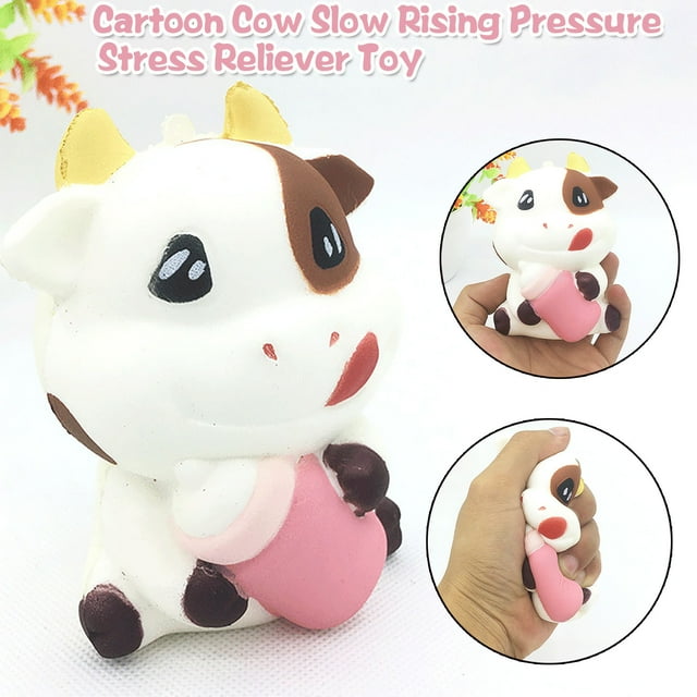 Adorable Cartoon Cow Charm Slow Rising Pressure Stress Reliever Hobbies Toys