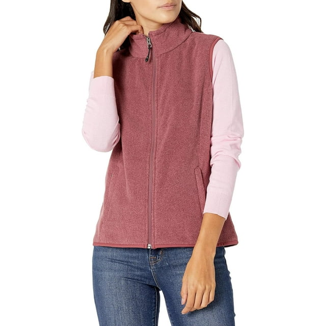 walmart Essentials Womens Classic-fit Sleeveless Polar Soft Fleece Vest