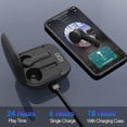 thumbnail image 3 of Auriculares inalámbricos, TWS Bluetooth 5.0 con estuche de carga, control táctil, auriculares deportivos impermeables con micrófono estéreo Bluetooth, carga tipo C, reproducción 24 horas (negro), 3 of 5