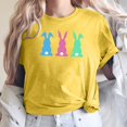 thumbnail image 2 of Blusa informal de manga corta con cuello redondo y estampado de Pascua para mujer Pompotops hfajkhk127901, 2 of 5