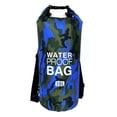 thumbnail image 1 of Sonducket Bolsa de natación impermeable de 15/20L/30L, de saco seco, colores de camuflaje, pesca, canotaje, kayak, almacenamiento, bolsa de Deportes acuáticos Camuflaje Azul 24 x 72 cm, 1 of 6