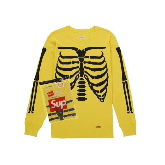 Supreme Men's Hanes Bones Thermal Crew FW25 (1 Pack) Yellow, from StockX