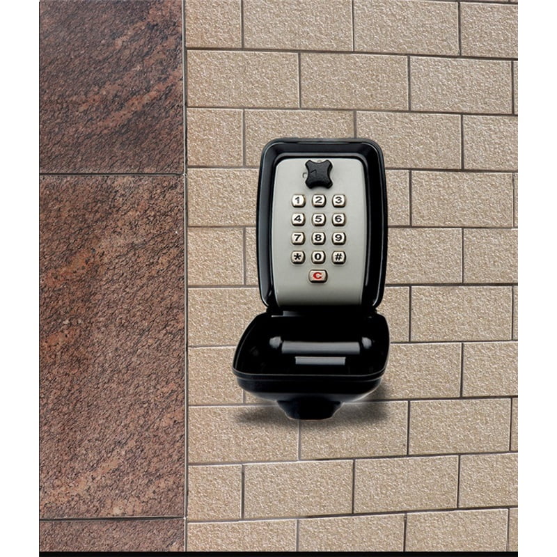 Key Lock Box for Outside, Sturdy Waterproof Wall Mount Lock Box for House Key, 12-Digit Combination Resettable Large Capacity Security Lockbox for Home, Garage, Office, Warehouse