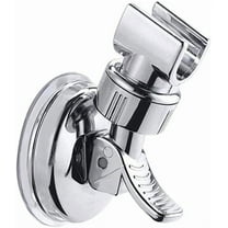 1 pack Adjustable Shower Head Holder Removable Suction Cup Shower Head Bracket No Drill Shower Head Bracket with Chrome Polished for Bathroom